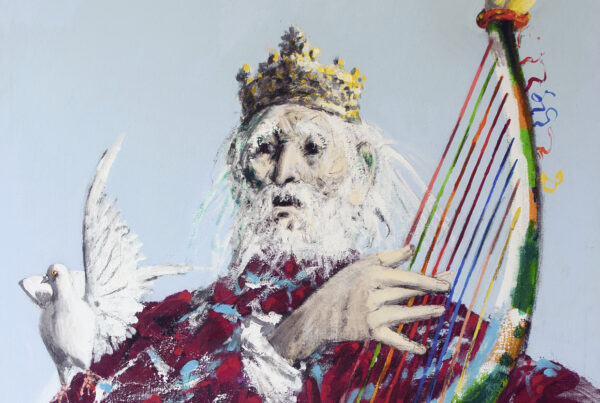 König David mit seiner Harfe